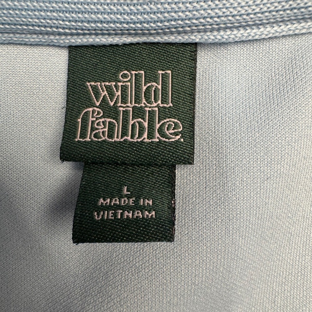 Wild Fable Women's Blue White Track Jacket Full Zip Athletic Retro Size L - Picture 4 of 6